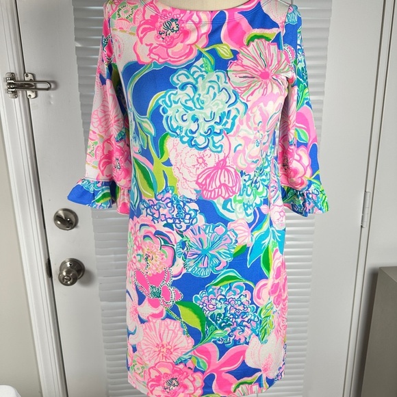 Lilly Pulitzer Multicolor Floral Dress (Size 12 - 14)